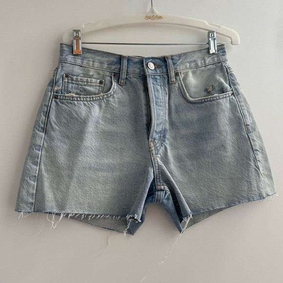 Zara 100% Cotton Light Wash Women’s Denim Shorts - Picture 1 of 5